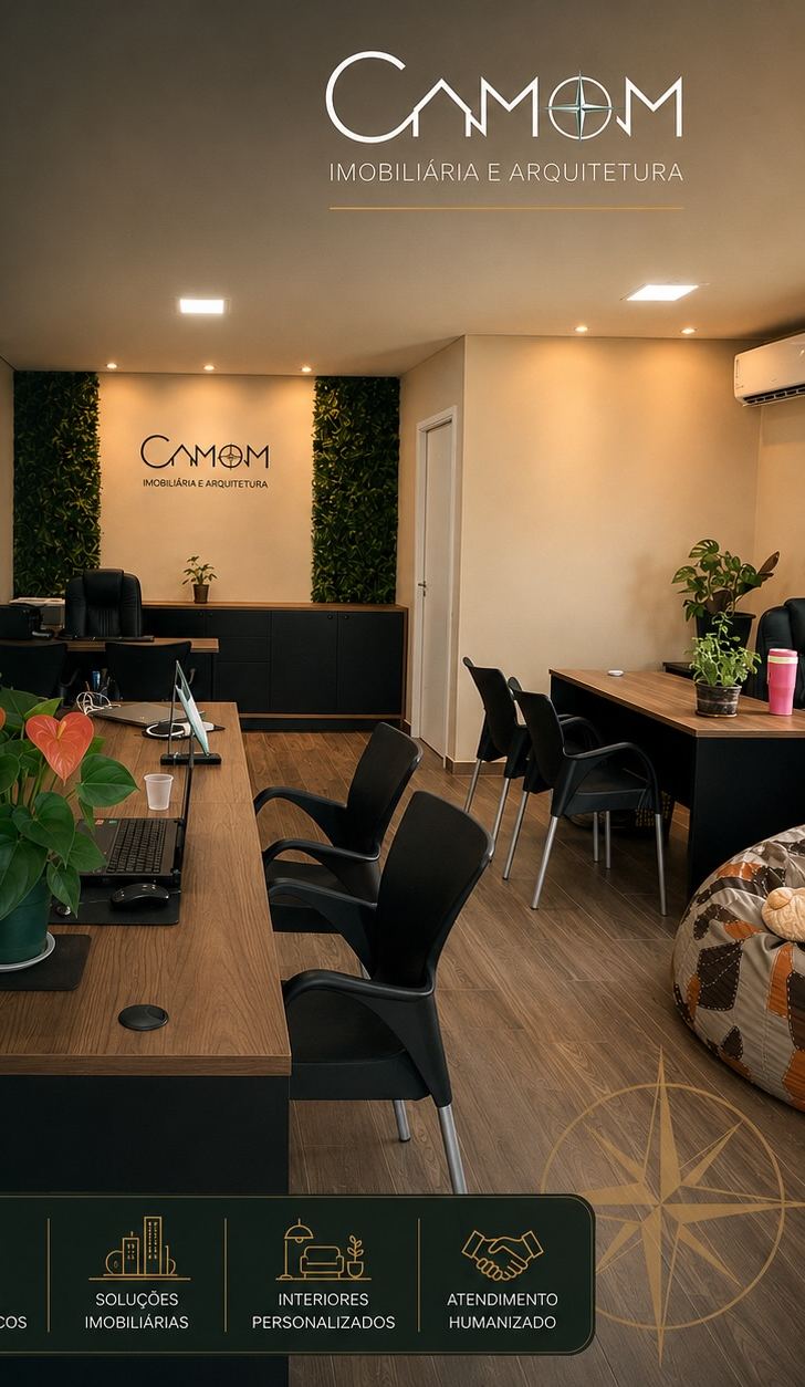Escritório em Guaratuba, com mesa de atendimento
