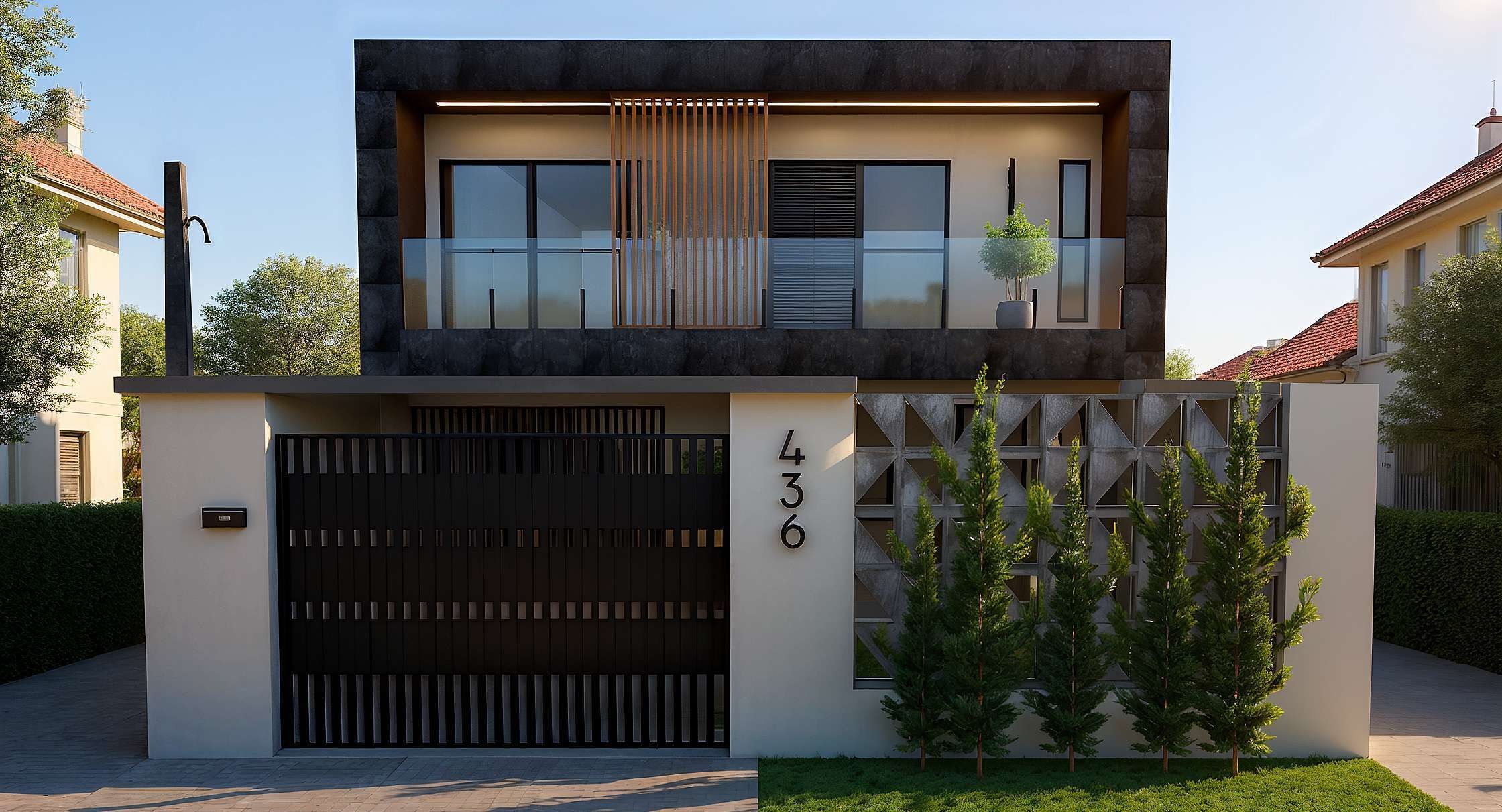 Fachada do projeto Vivi, reforma residencial de fachada em Brejatuba, Guaratuba