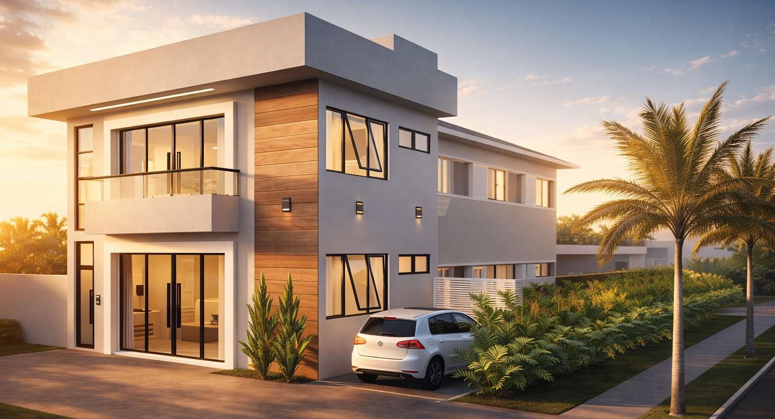 Fachada do projeto Zeghbi, ampliação comercial e reforma residencial no Centro de Guaratuba